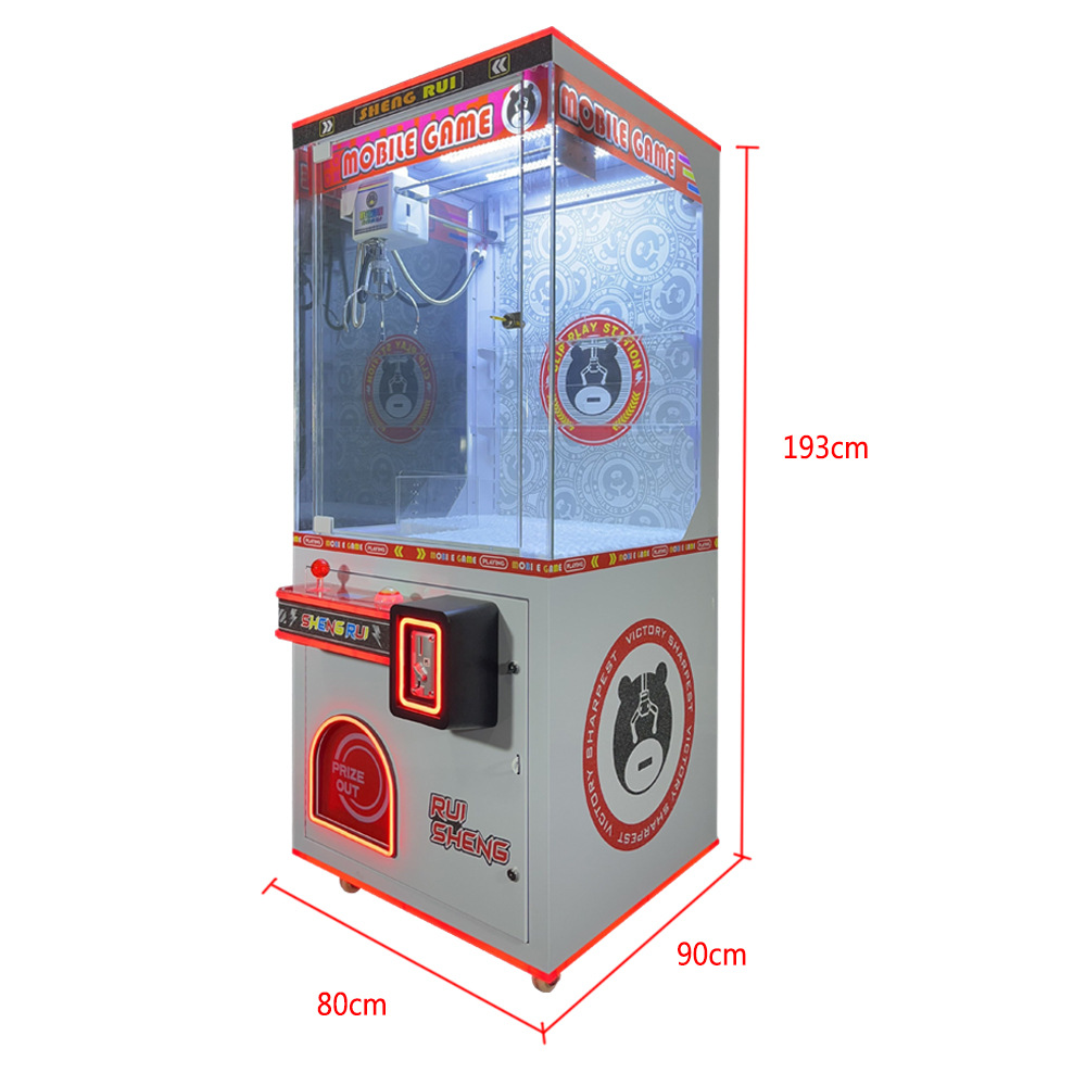 Automatic Clip Gift Game Machine Metal Acrylic Plastic Coin Operated Toy Crane Claw