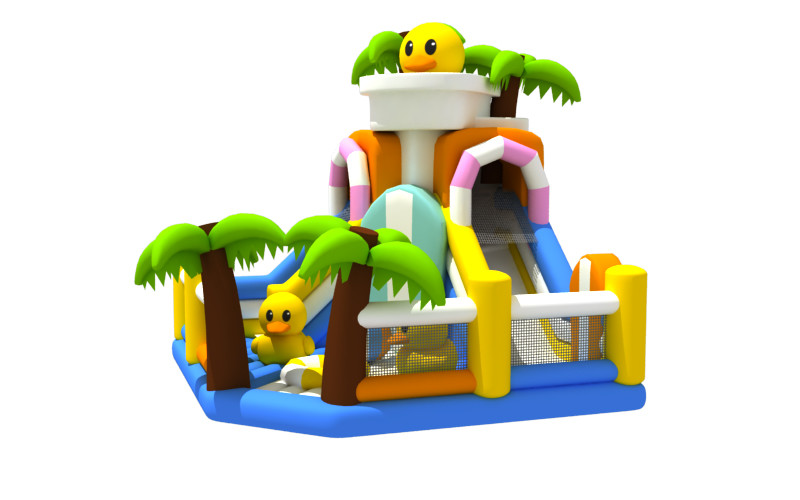 Commercial Inflatable Slide Duck Combo House Inflatables Castle Bouncy Jumping Bouncer