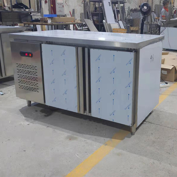 LED Display 1.5m Fan Cooling Under Counter Chiller 2 Door