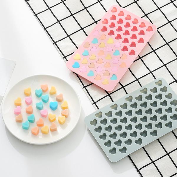 Baking Mold 55 Cavity Gummy Love Heart Chocolate Silicone Mold Fondant Tool