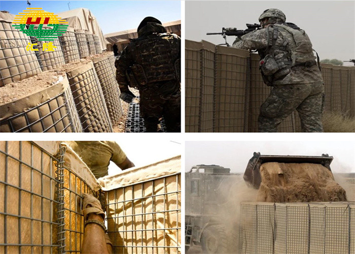 Galvanized Hesco Defensive Barriers High Protection Level Silver