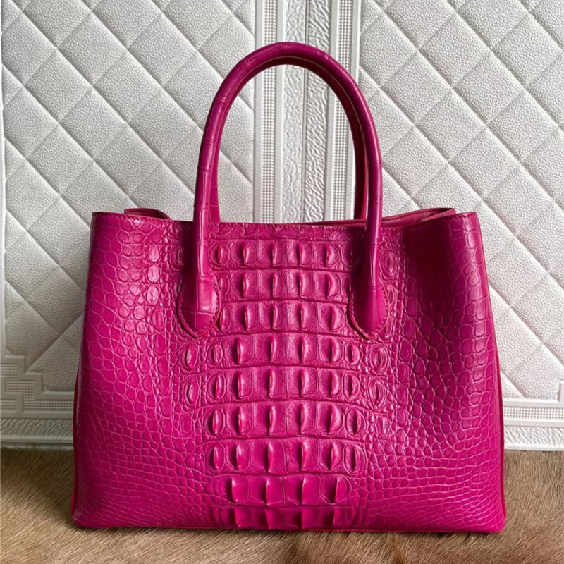 Exotic Crocodile Skin Women Totes Purse Authentic Alligator Leather Lady Large Shoulder Bag Female Working Handbag
