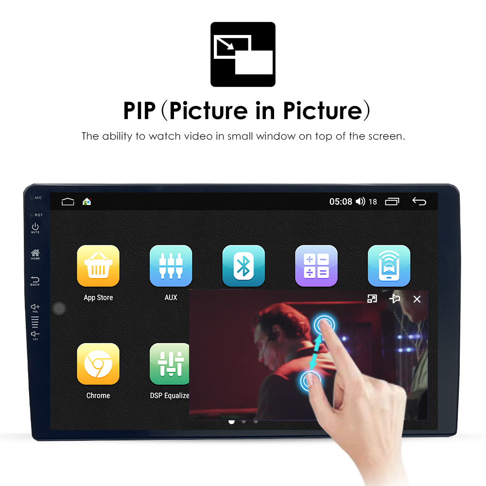 Carditai Android 10 QLED Car Audio 2 32G Head Unit with Built-in GPS and 9/10inch Screen
