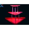 Buy cheap Crystal Clear Acrylic Display Stands 3 Layer Lucite Wedding Wine Stand from wholesalers