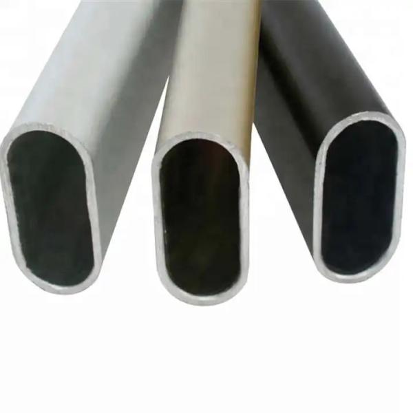 Silver 5083 5052 7005 Aluminum Oval Tube 2" X 1" X 0.125" Extruded Aluminum Oval