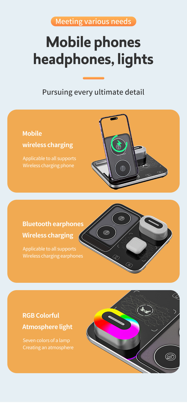 3 In 1 Magnetic Travel Wireless Charging new shaped at 2024
