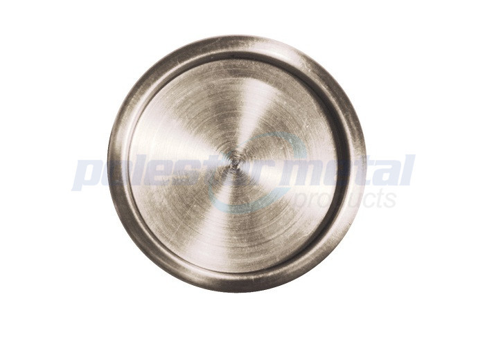 Round Sliding Closet Door Finger Pull 62mm Antique Chrome Stainless Steel