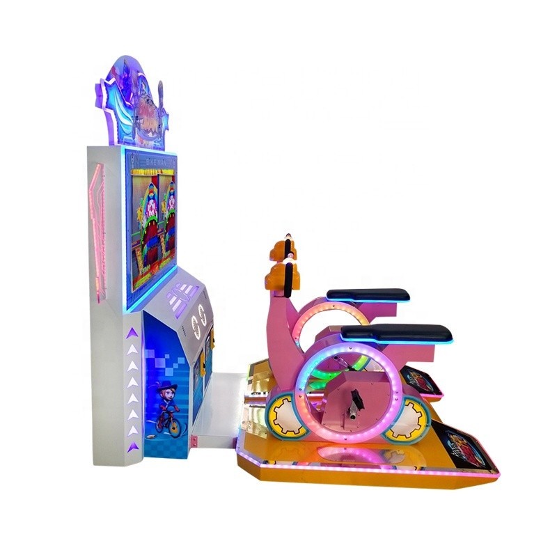 Playfun Coin operaed tickets redemption arcade 2 players bike man game machine