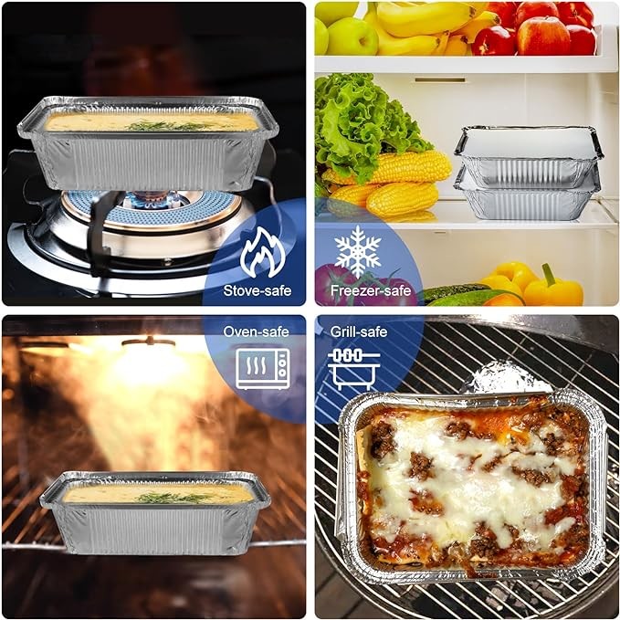 Tin Foil Box Disposable Wholesale Aluminum Foil Products Takeaway Box