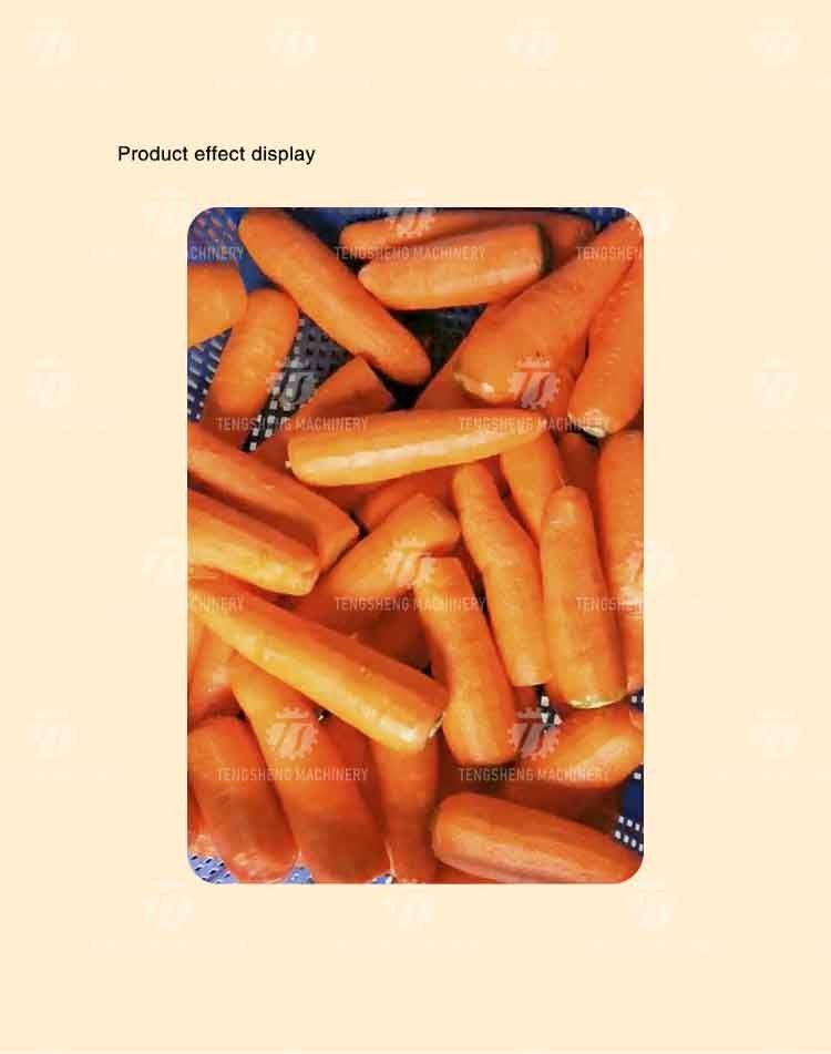 Automatic Stainless Steel Carrot Peeling Machine 0.1kw Food Processing Line
