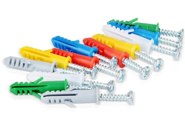 High Durability Yellow 30mm Expanding Plastic Screw Anchors For Drywall