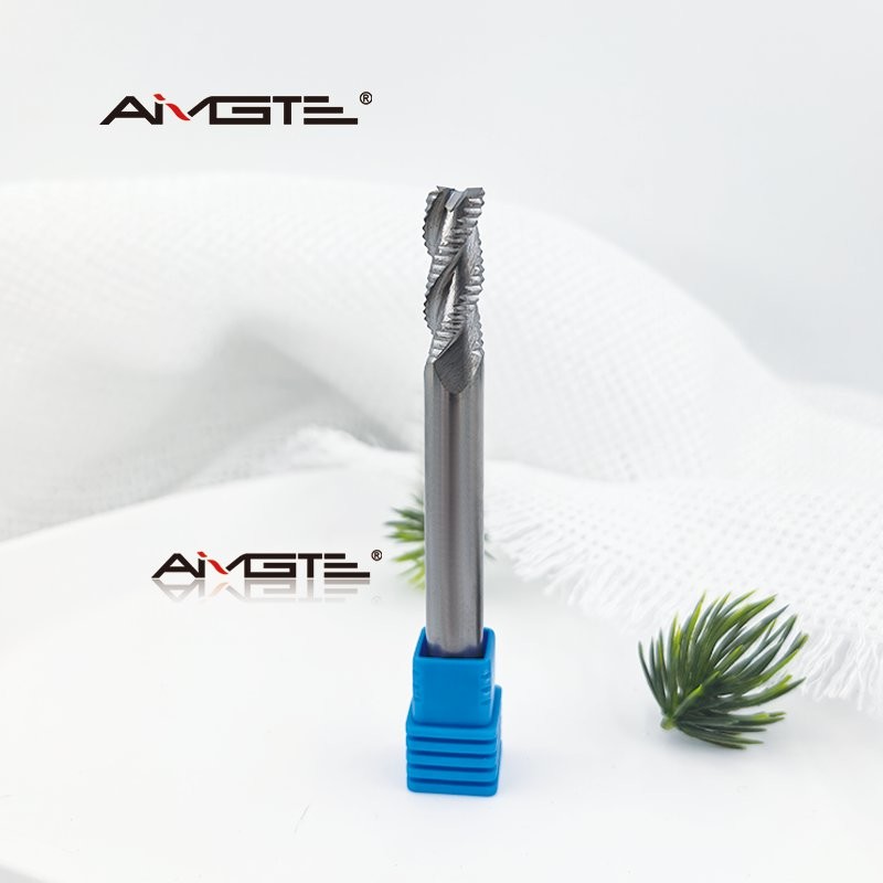 3 Flute Carbide Roughing End Mill for Aluminum Wavy Design CNC Milling Cutter OEM ODM Available in Various Lengths Diameters