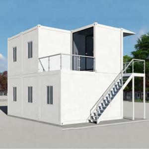Extended Foldable Prefab Container Homes_40ft Folding Living Container Cabin