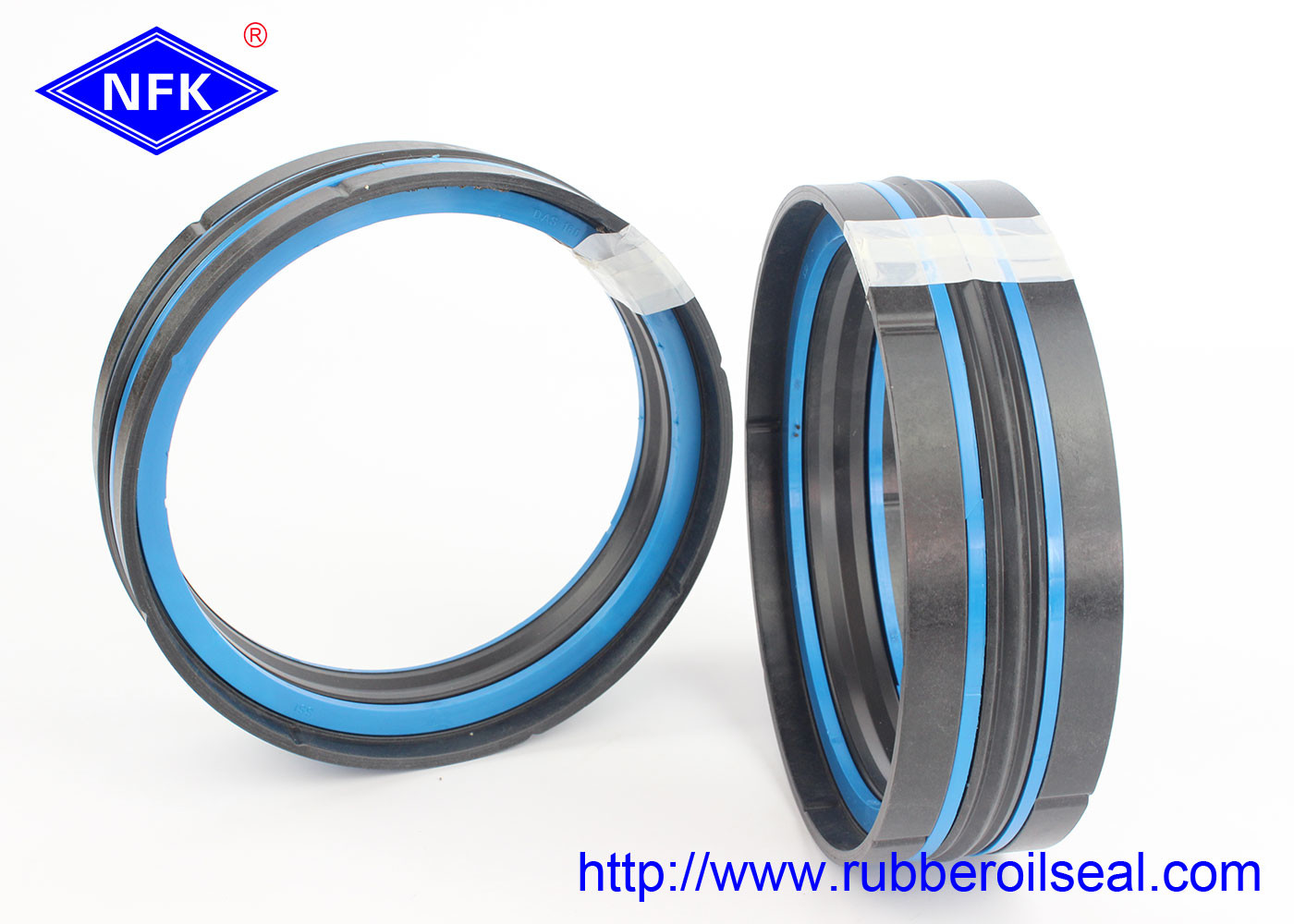 Black Blue Hydraulic Piston Seals , Double Acting Piston Seal 80*60*35.1mm Size