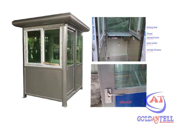 Steel Security Guard House Portable Building Post Prefab Home Antisepsis