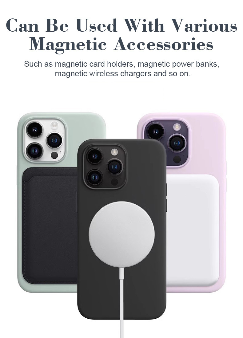 Strong Magnet Magsafe Liquid Silicone Phone Case For IPhone 16 Pro