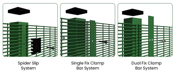 Green Prison Security Fence 358 Anti Climb High Security Anti Climb Fence