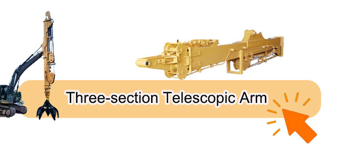 Telescopic Arm For Bucket Digging Foundation House Red Hitachi
