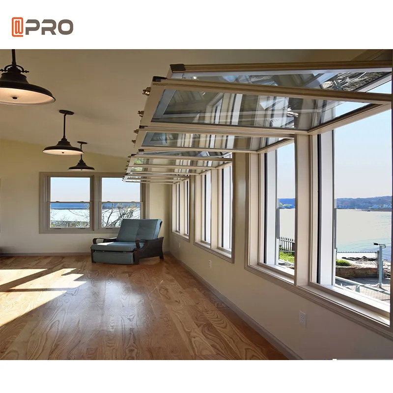 Aluminium Glass Vertical Bi Fold Window RAL Color Fold Up Glass Windows