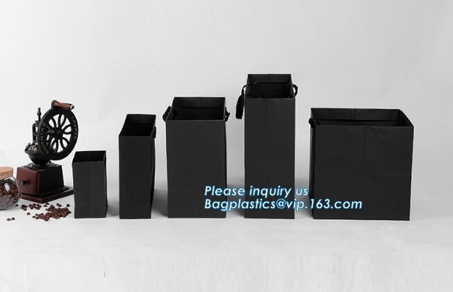 Customized Red Printed Kraft Paper Shopping Bag with Ribbon Handles and Bowknot,Kraft Paper Shopping Bag with Kinds off