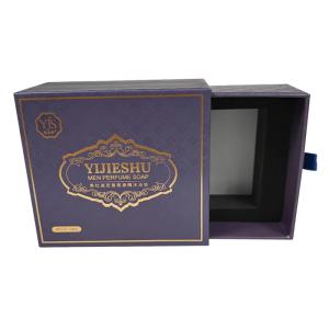 Custom Cardboard Soap Box Packing , Drawer Packaging Box For Soap