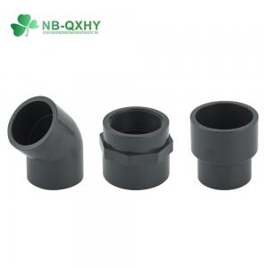 China Thread Connection Gray DIN Pn16 Plastic PVC Pipe Fitting Water Supply Pipe Tube Fitting on sale