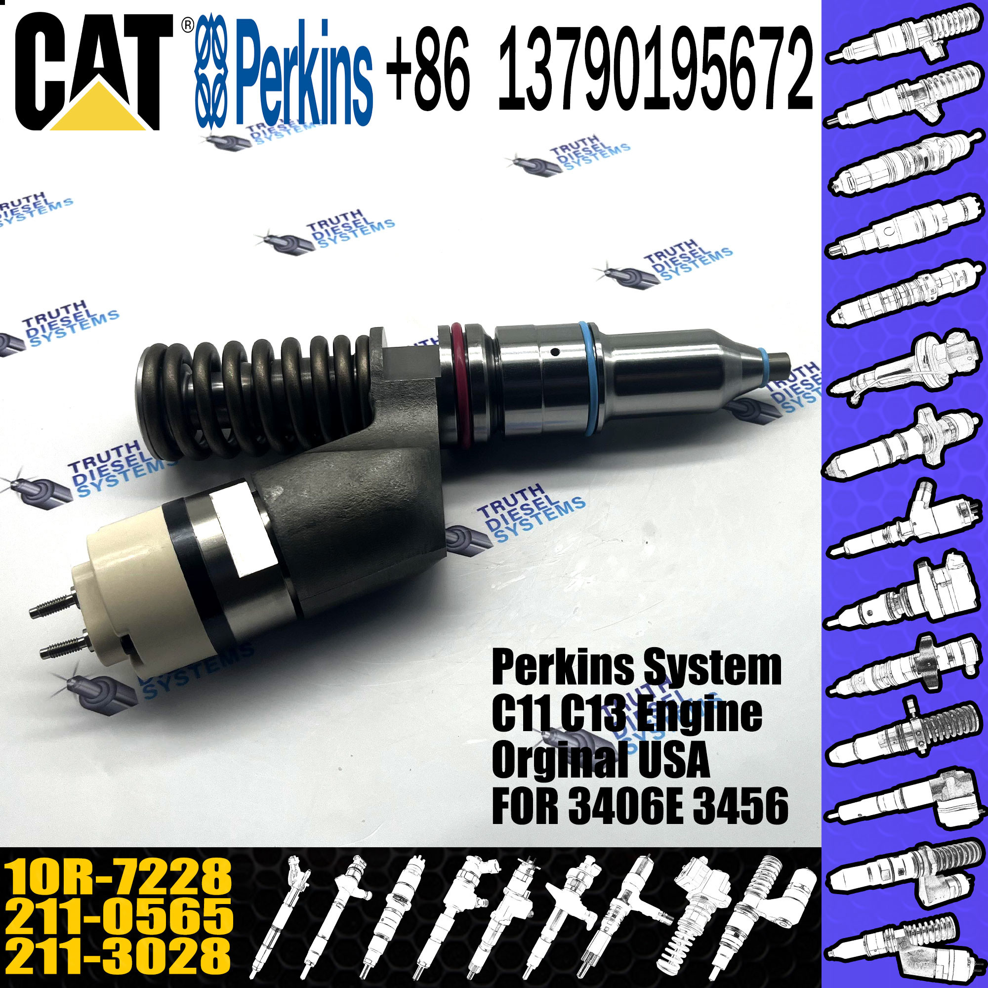 Original genuine brand new injector 211-3028 201-0565 200-1120 injector assy For Cat C18 Engine Injector 10R-7228