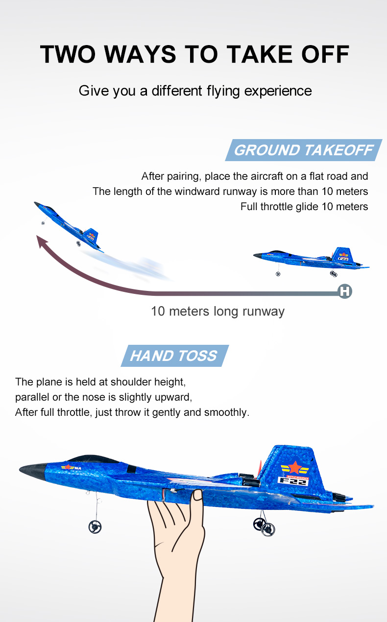 AA Controller Battery Rc Airplanes Toy For Boys Girls Kids Beginners 2.4ghz 2 Remote Control Plane with Ready-to-Go Assembly