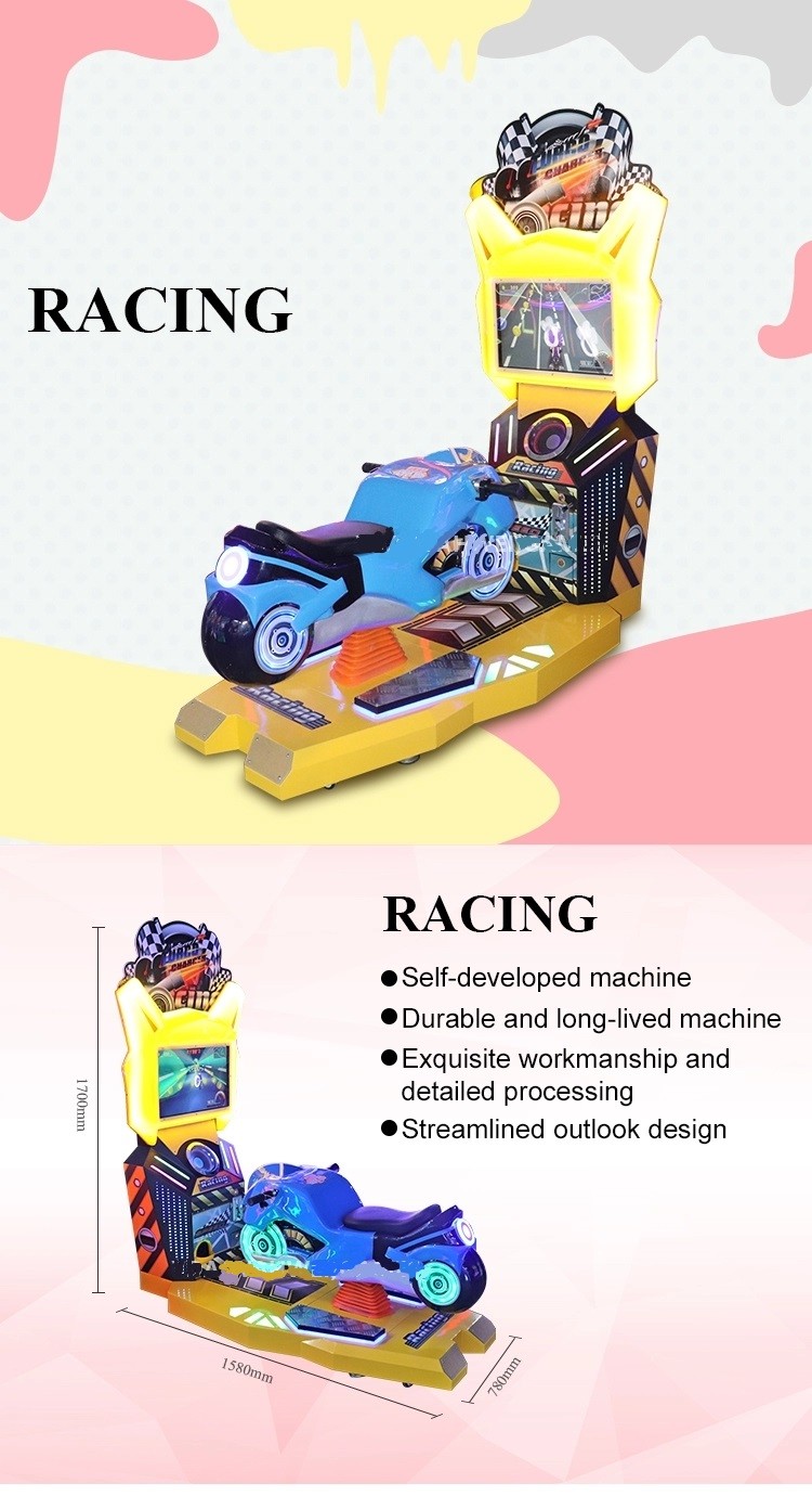 Motor Racing Arcade Games Machines , 1 Player Kids Motorbike Arcade Machine