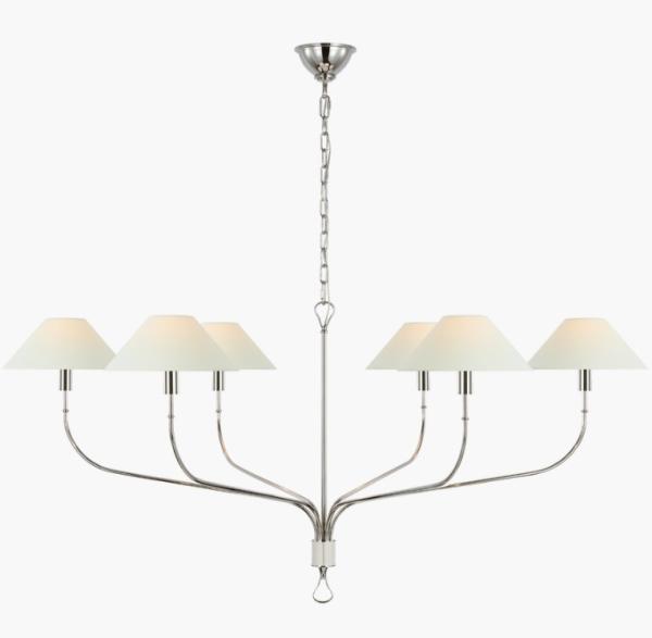 AL 5006 Griffin Grande Tail Chandelier 26.5" Height Griffin Large Staggered Tail