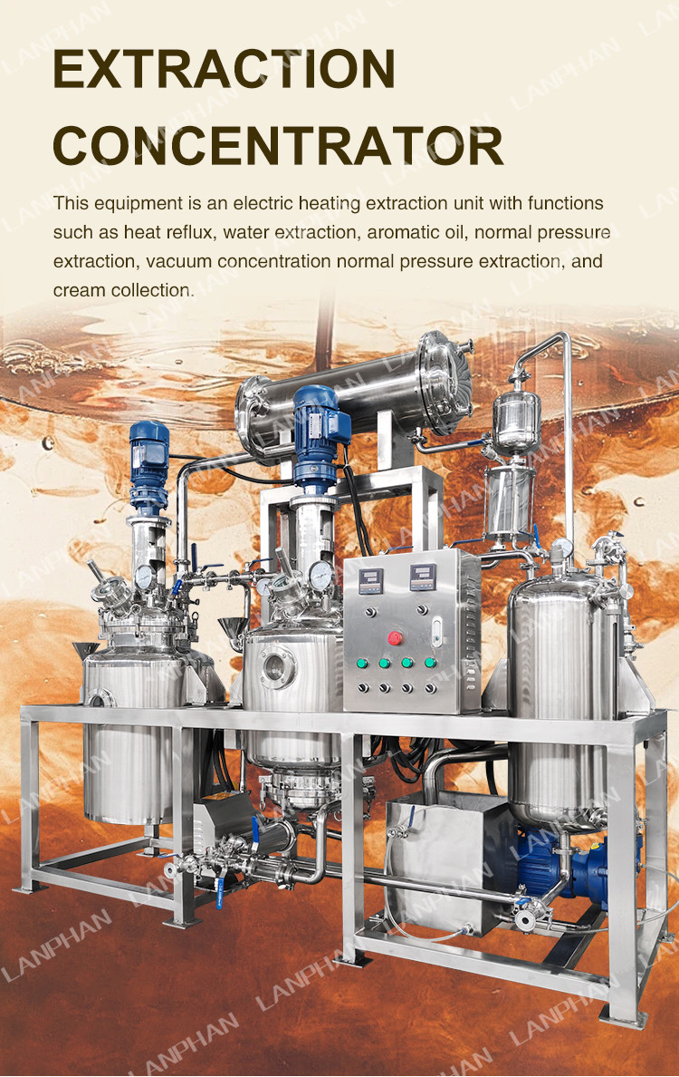 Multifunctional Stainless Steel Extraction Concentrator Extracting And Concentracting Tank
