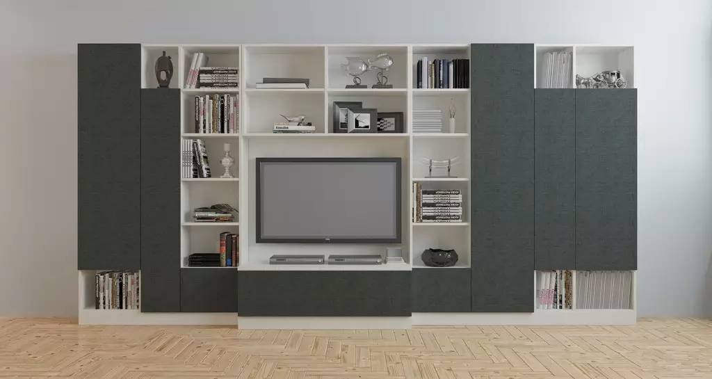 Adjustable Wooden Wall Mounted TV Stand Unit for Luxury Modern Living Room Design