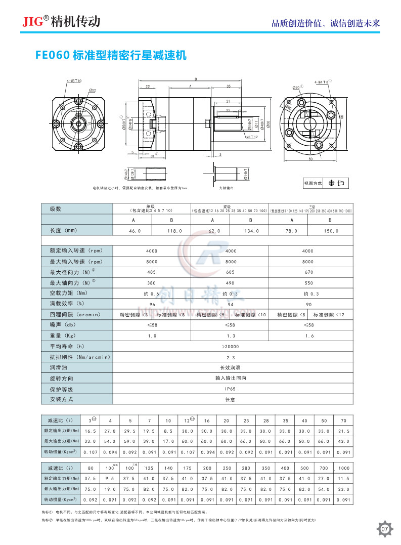 FE Series Planetary Gear Reducer 242mm