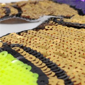 Fashionable Sequin Embroidery Patches / Lipstick Iron On Patches Customized