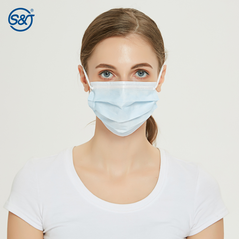 Anti Virus Medical Standard Sanitary Disposable 3 Ply Earloop Face Mask -50 Pcs/Box