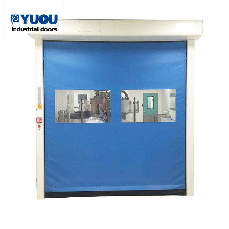 PVC Fabric Zipper High Speed Roller Shutter Door Finished Self Repairing