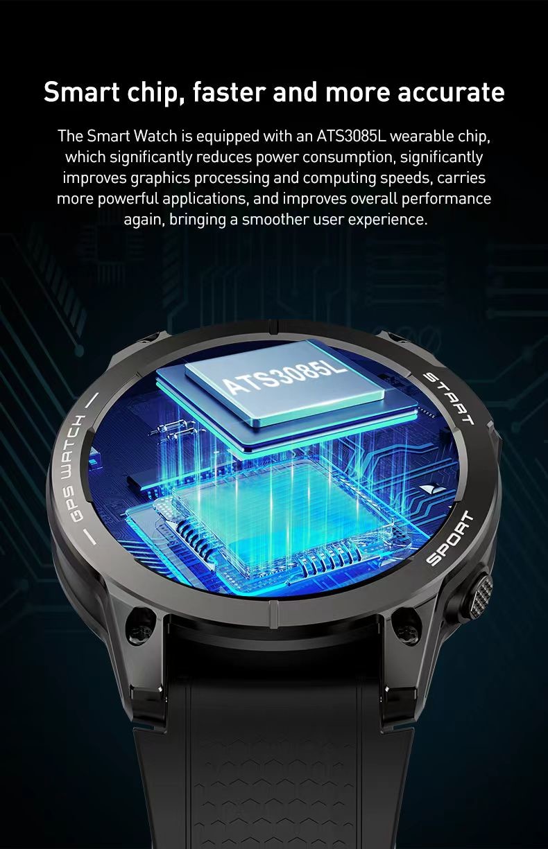 Amoled Display Smartwatch Outdoor S53 Smartwatch With Oxygen And Heart Rate