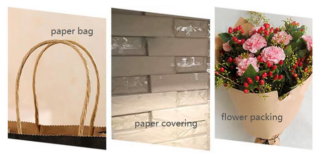 70gsm 80gsm 113cm Width Flexible Natural Kraft Paper Rolls For Pack Food 