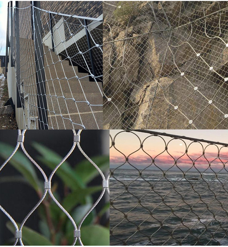 316 Stainless Steel Wire Rope Mesh Flexible Wire Mesh Netting