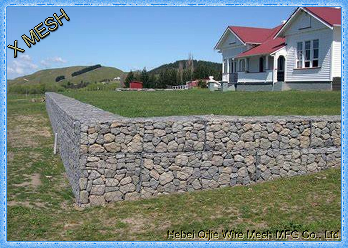 Double Twisted Gabion Wire Mesh Panels Heavy Zinc Coating Erosion Control