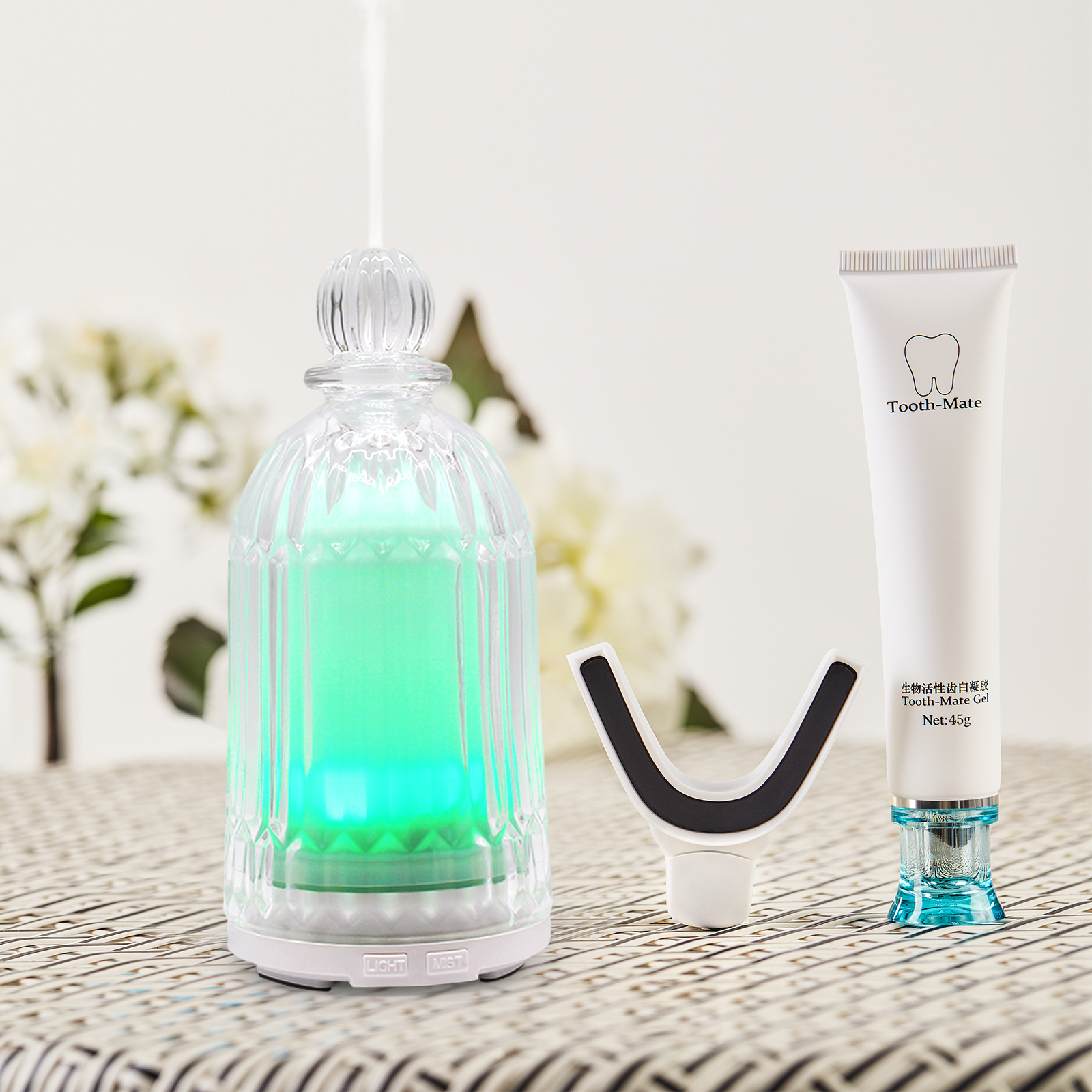 HOMEFISH 120ml Glass Aromatherapy Humidifier Ultrasonic Household Essential Oil Aroma Diffuser