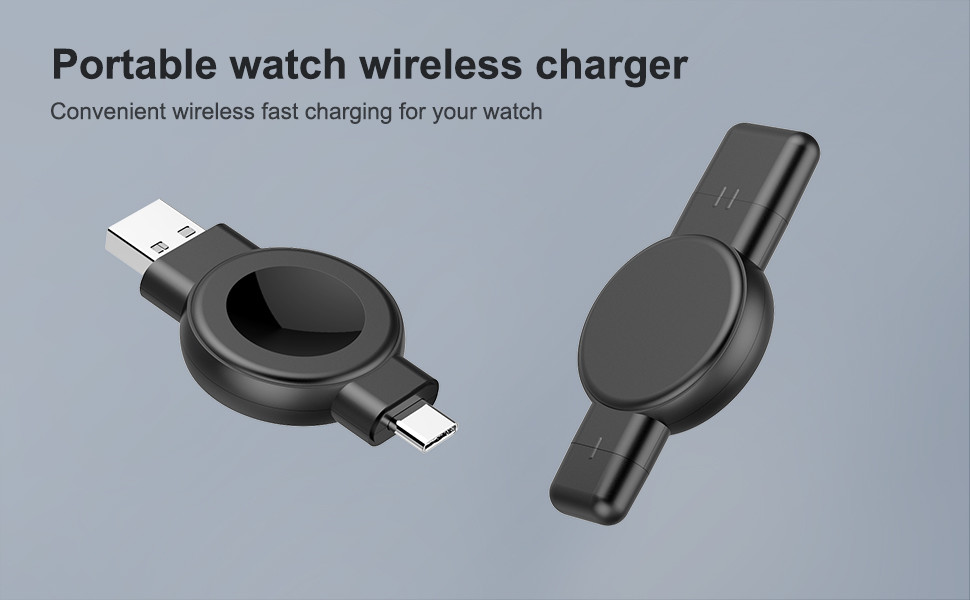 Dual Compatibility Charging Apple Watch And Samsung Charger 2.5W 1A Output 2.5 Hours Full Charge