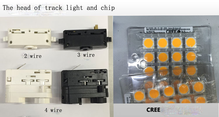 60 Degree 5000K Led Ceiling Track Light Fixtures CREE COB For Art Gallery
