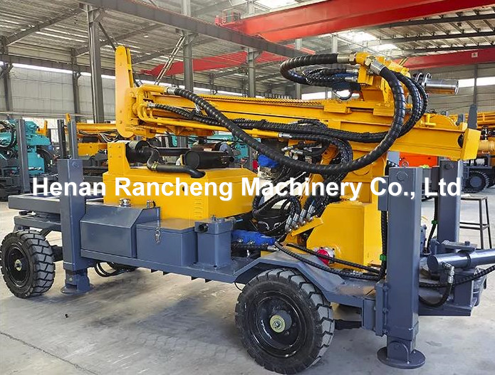 260m Depth Trailer Mounted Water Well Drilling Rig Machine Mining Machinery Equipment
