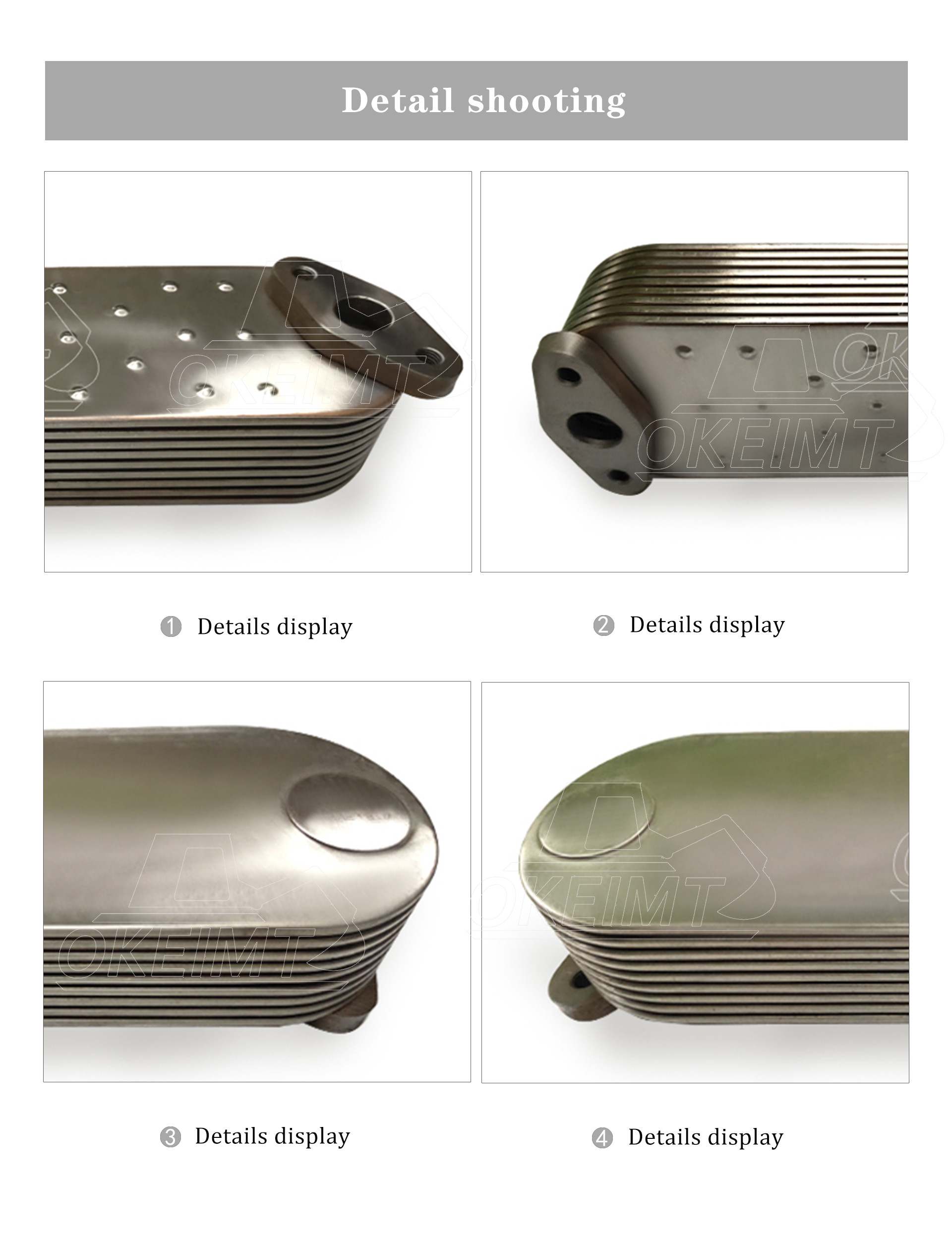 Construction Machinery 8DC9 Excavator Diesel Engine Parts 9P Oil Cooler Core ME093788 Excavator cooler
