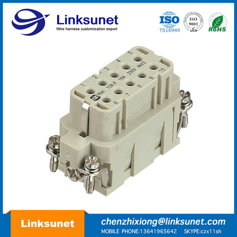 Two Modula Industrial Wire Harness Crimping Harting Industrial Connectors