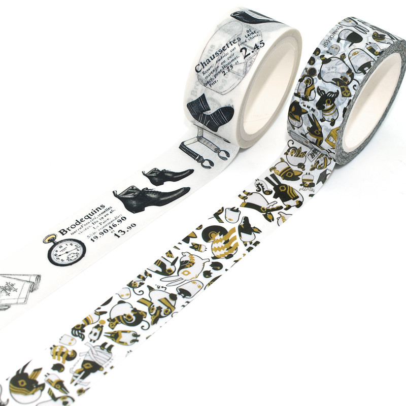 Custom Printed Single Sided Adhesive Japanese Colored Washi Tapes