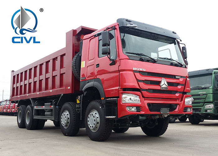 EuroIIS 20M3 Sinotruk HOWO7 336 Hp 8x4 Heavy Duty Dump Truck Front Lift HW76 Cab Tipper Truck