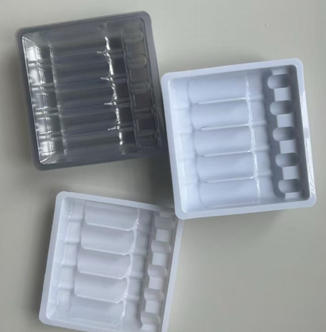 Blister Tray Packaging For Medicine Water Injection 1ml 2ml 5ml 10ml PET Ampoule Tray Customization