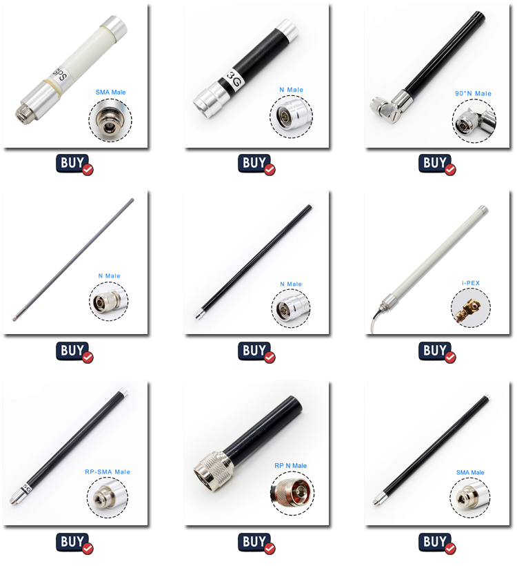 Omni Directional Ultra Low Frequency Antenna Fiberglass With Pigtail SMA Connector